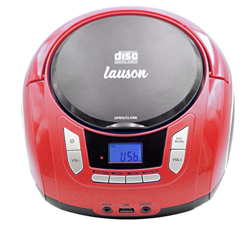 Lauson NXT966 Tragbarer CD-Player mit Bluetooth | Boombox UKW-Radio | CD-Player mit Stereolautsprecher | USB-Eingang… - Image 5