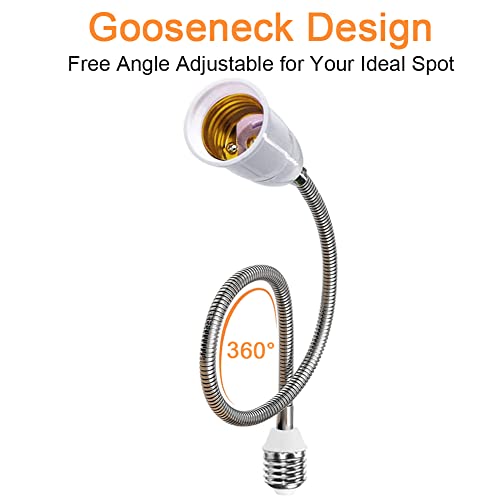 Superdream E27 To E27 Light Lamp Bulb Flexible Gooseneck Extension Adaptor Converter (23In 2Pack) #TOP1