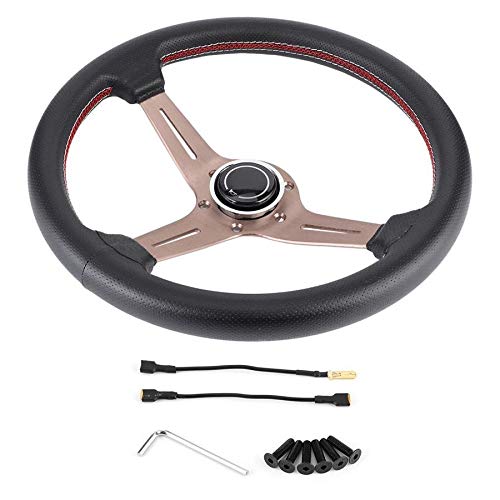 Volant de Drift 250mm Noir en Cuir pour Style NARDI 6-Bolt - Geekodrome: Boutique d'accessoires geek Design du volant PXN V99