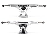 VJ Longboard Skateboard Trucks, 7inch 178mm, 50º Bases, Reverse Kingpin for Downhill, Pintail and Freeride (Set of 2), Silver…