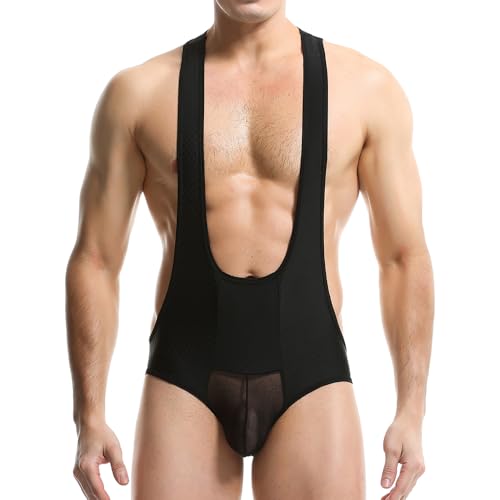 Body string pour homme avec bretelles en maille pour soirées privées