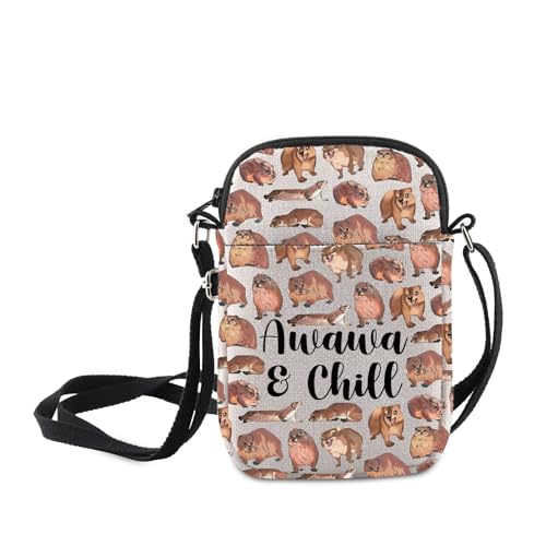 MNIGIU Funny Animal Shoulder Bag Cartoon Hyraxes Meme Merch Hyraxes AWAWA Crossbody Bag Hyraxes Lover Gift Hyraxes Mom Gift
