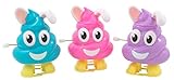 Easter Bunny Poop Emoji Pooper Candy Dispenser Basket Stuffer, 0.52 oz, Pack of 3