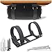 yotommi Metal Wall Mount Compatible for jbl Charge 6/Charge 5,4,3/Flip 7/Flip 6,5,4,Secure Shelf Holder with Adjustable Leather Straps, Speaker Wall Bracket for Ceiling (Black)