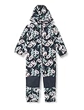 NAME IT Mädchen NMFALFA Softshell Suit Flowers NOOS FO Regenanzug, Dark Sapphire, 116