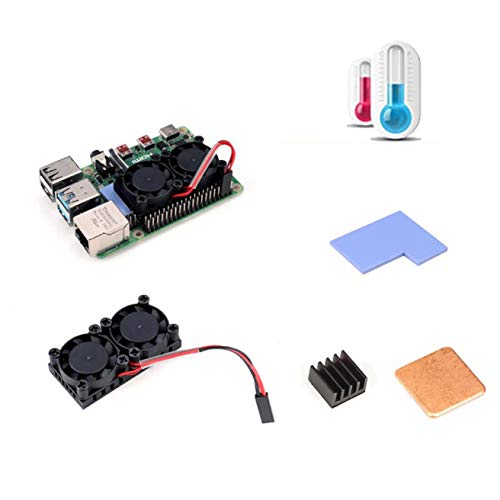 Raspberry Pi 2B 3B 3B+ 4B ��p�f���A���t�@���q�[�g�V���N For Pi 4B EN-Pi Fan-01