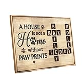 A House Is Not A Home Without Paw Prints Crossword Poster, Pet Lover Home Decor Home With Paw Prints Crossword Puzzle Art Personalized Poster, Dog Cat Names Crossword Scrabble Print