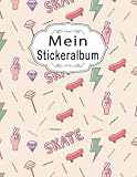 Stickeralbum: Skateboard Geschenke für Jungen und Mädchen | stickerheft leer | stickerheft jungen | stickeralbum mädchen/aufkleber kinder.