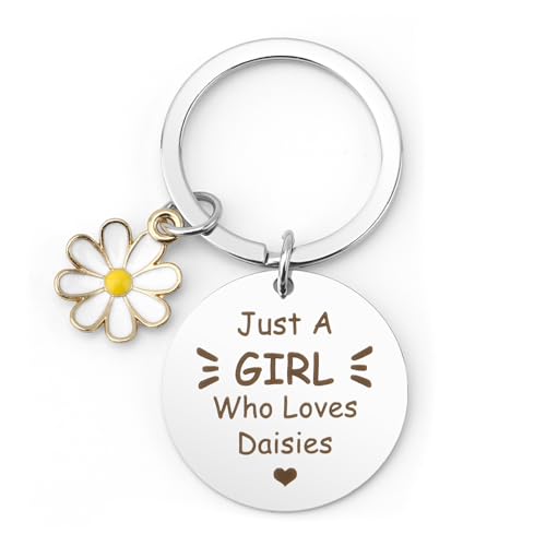 Daisy Keychain Daisy Lover Gifts for Women Just A Girl