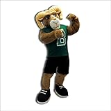 Berker Ram Mascot Costume Adult Size for Men & Women with Built-in Fan Inside the Head