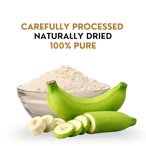 Image of ELOWELL Raw Nendran Banana Flour (250g), Kerala Nendran Banana Powder for Babies, Kids & Adults, Supports Healthy Weight Gain & Cooking, Rich in Fiber, Gluten Free, 100% Natural, No Chemicals