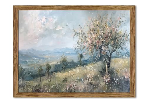 Vintage Wall Art, Country Wildflower Wall Decor Painting, Nature Flower