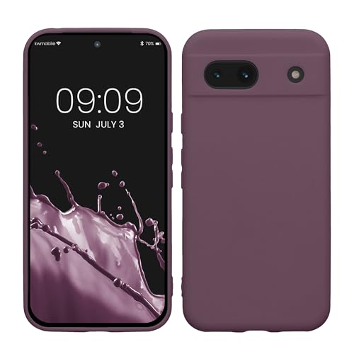 kwmobile Carcasa Compatible con Google Pixel 8a Funda - con Bordes elevados - Apto Carga inalámbrica - Iris pálido Mate