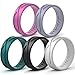 Silicone Wedding Ring/Band Men Women 4 5 Rings Pack- Designed Silicone Rubber Rings - Comfortable Durable Wedding Ring Replacement - Matching Sets - U.S Design Patent (Women's Rings - Size 9#PS2)