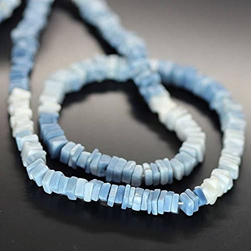 Perles opale bleue néon cubes lisses 5mm LKBEADS pour bijoux haute joaillerie