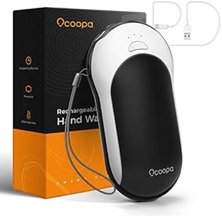 OCOOPA Quick Charge Hand Warmers, Power Delivery 10000 mAh USB C Electric Hand Warmer Rechargeable Power Bank, 15hrs Long Lasting, 3 Heat Levels, Perfect for Outdoors, Great Gift Women Men, Black