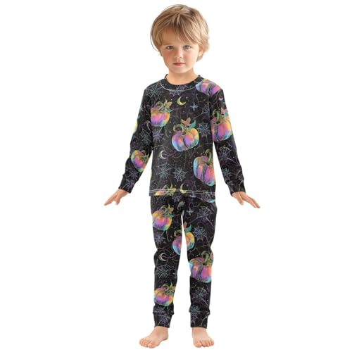 Fustylead Vibrant Pumpkin in Neon Color Pajamas Cotton Sleepover PJ Set Long Sleeve Lounge Wear3