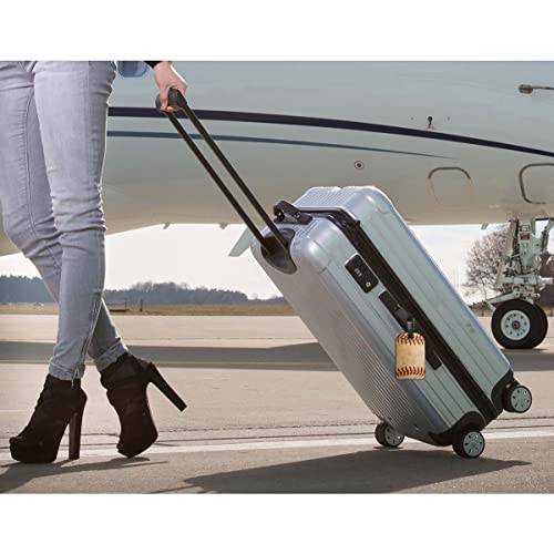 Zoczos LUGGAGE-TAG-ZS101 Baseball Luggage Tag Leather Rustic Worn Sport Ball Red Lines Sport Balls Suitcase Tag thumb #4
