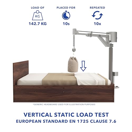 Image of DF2H Bed | 1 Year Warranty | Double Bed, Queen Size, Niyama Premium Upholstery, Non-Woven & Fabric Base + 3mm MDF, Walnut Colour (Melamine Finish)