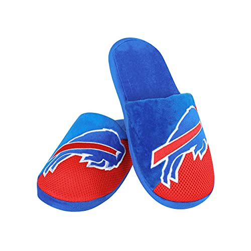 FOCO Buffalo Bills NFL Mens Logo Staycation Slippers - L