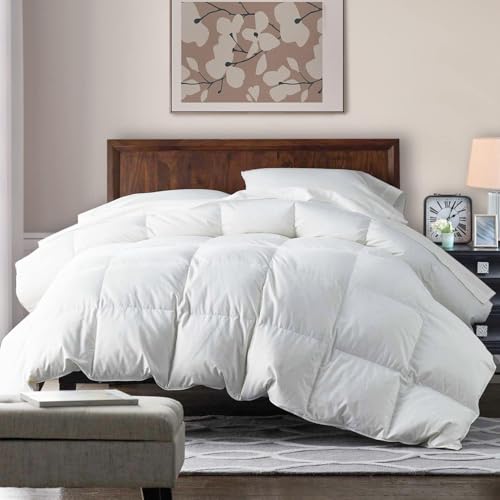 WarmKiss Goose Down Feather Comforter King Size All Season Duvet