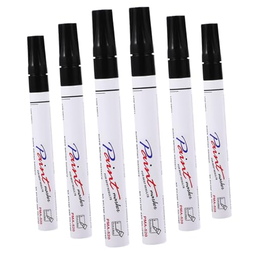 Gadpiparty 6pcs Graffiti Paint Marker Pens Oil-based Drawing Pens for Boy Girl Adults for Art Projects Car Touch-ups Diy Crafts Safe Durable Art Supplies