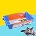 TEHAUX 1pc Cat Litter Box Three One Plastic Basin Easy Design for Cat Toilet Use Color Spill Prevention for Stress