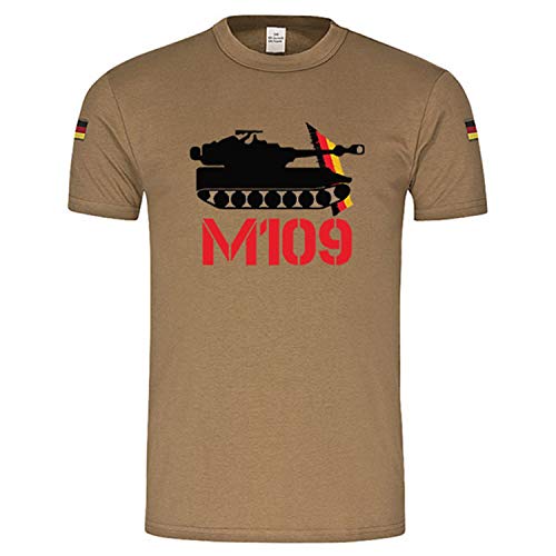 Camiseta original del ejército alemán caqui M109 militar XXXL
