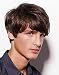 Swiking Men Brown Short Wig for Male Layered Daily Natural Short Fluffy Synthetic Cosplay Party Costume Hair Full Wigs