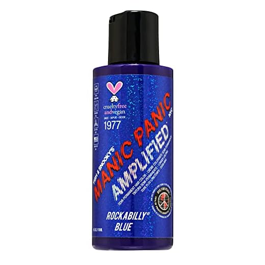 Manic Panic - Rockabilly Blue Amplified Creme Vegan Cruelty Free Blue Semi Permanent Hair Dye 118ml