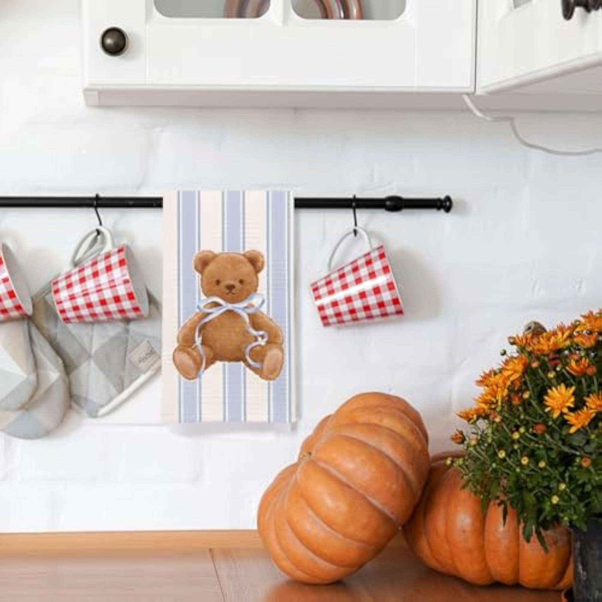 Cute Bear Hand Towels for Bathroom, Kids Decor