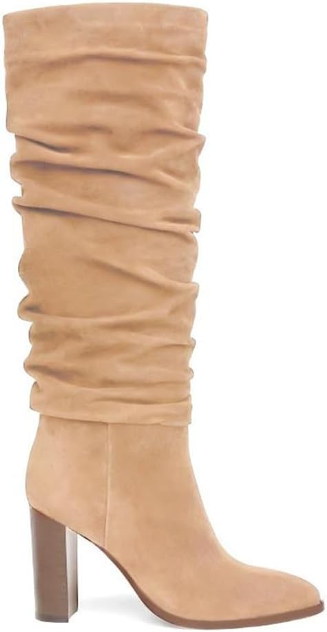 Erocalli Women Knee High Boots - Chunky Block Heel