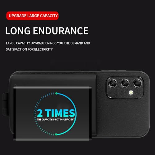Battery Case for Samsung Galaxy A14 5G Charging case, Slim Power Bank Portable Protective Extended Battery Charging Case Galaxy A14 5G with Portable Cell Phone Battery Charger Cases Black - Thumbnail 6
