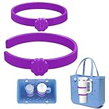 BestStone Cup Holder for Bogg Bag – Compatible with Stanley 30oz/40oz Tumblers, Adjustable Bogg Bag Accessories Insert, Drink Holder Compatible with Simply Southern & Simply Modern Tote Bags(Purple)