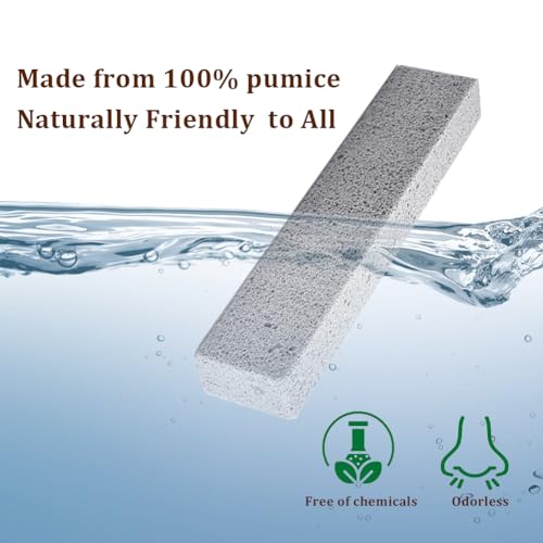 8 Pack Pumice Stones for Toilet Cleaning Pumice Sticks Remove Toilet Bowl Hard Water Rings, Calcium Buildup and Rust,Cleaning Stone Pumice Stone for Toilet Bowl, Pool, Bath, Kitchen, Barbecue