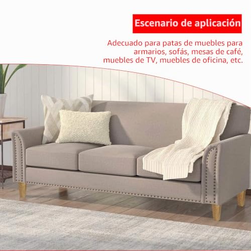 Patas de madera de roble de 10 cm con accesorios incluidos para reparar armarios 7