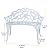Patio Balcony Bench Double Seat, Anti-Rust Cast Aluminum Patio Garden Bench for Park Yard Outdoor Furniture White.1