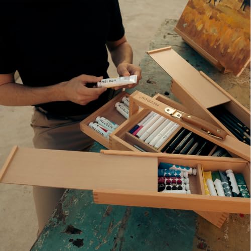 MEEDEN Portable Artist Supply Storage Box: Foldable Beech Wood Box - image 8