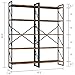 Shintenchi 5 Tiers Bookshelf, Classically Tall Bookcase Shelf, Industrial Book Rack, Modern Book Holder in Bedroom/Living Room/Home/Office, Storage Rack Shelves for Books/Movies-Rustic Brown