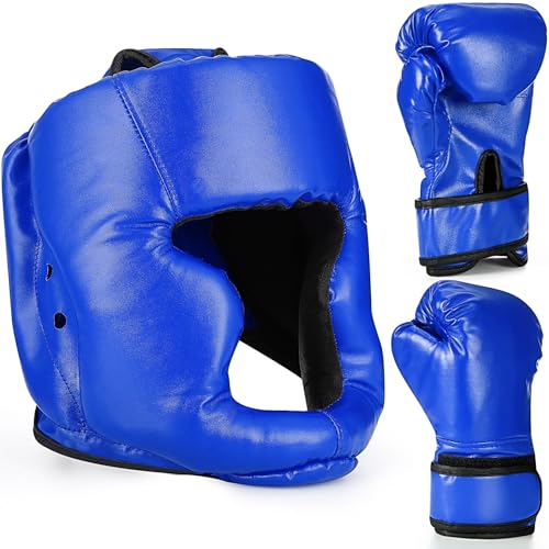 Image of Arrowbash Boxing Headgear and Gloves Set for Kids 6oz Boxing Gloves and Wrestling Headgear Sparring Equipment for Boxing Kickboxing Muay Thai BJJ Karate Training