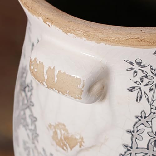 Tuscan Ceramic Planter & Vase, 6.68" Indoor/Outdoor Decorative Plant Pot by Xiaan Jiaju - Used condition - Image 4