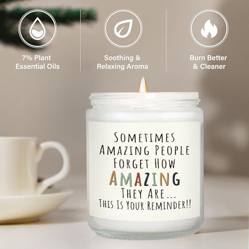 Image of Craftique Gifts for Women, Birthday Gifts for Women- You're Amazing Candle | Christmas /Thank You /Inspirational Gift for Woman Her Friend Teacher Mom Girlfriend Sister Bestie, Stocking Stuffers, Lavender