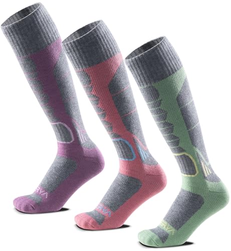 Ski Sock Merino Wool Ski Socks Mens Womens Skiing & Snowboarding Socks, Over The Calf