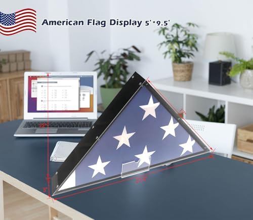 Soporte de bandera triangular con contenedor de acrílico 3