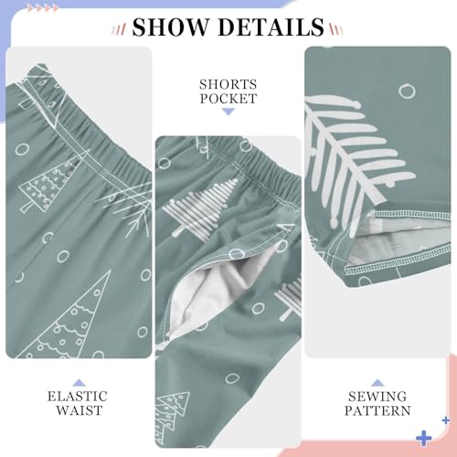 Boys' Pants Christmas Tree Dots Long Bottoms Jogger Pants Elastic Waist Trousers with Pockets S-XL4