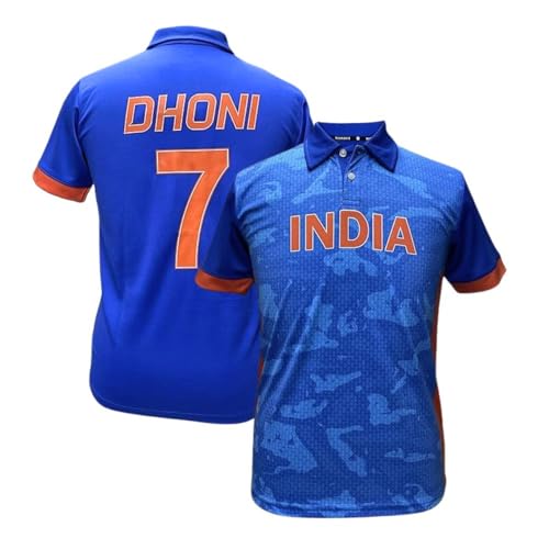 Image of MARKRICH Ind Official 2024 for Men Worldcup 2024 /2025 |Blue New T20 2024-2025|Sports India World Cup Cricket Team T Shirt Jersey