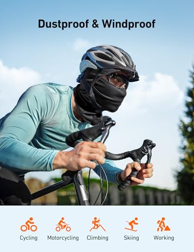 image for AstroAI Ski Mask Balaclava Face Mask Shiesty Mask for Men Women, Motor