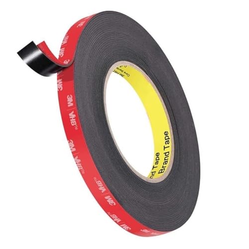 Doppelseitiges Klebeband, Extra Stark Klebend, Verwendet Originales VHB 5952 Rohmaterial, 10mm x 11M, 1.1 mm dickt, Wasserfest und Hochtemperaturbeständig für Auto, Heimdekoration, Bürodekoration