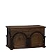 Household Essentials Wooden Arch Trunk Storage Chest, Large, Brown