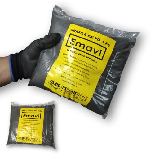 Grafite Em Pó Mineral 1kg Lubrifica Fechadura Maquina Maçaneta Porta Portão Cadeado Trilho Canaleta